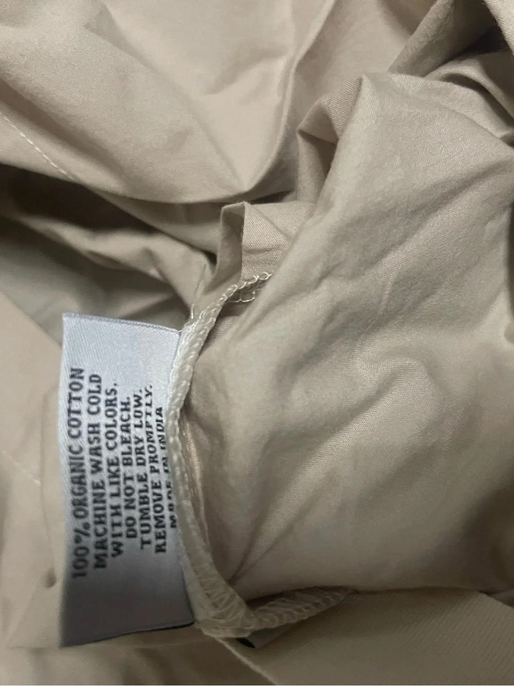 Quince cotton duvet cover set with bag queen/full